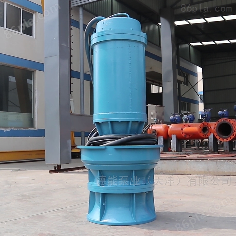 山东生产设计350Q潜水轴流泵提升泵站