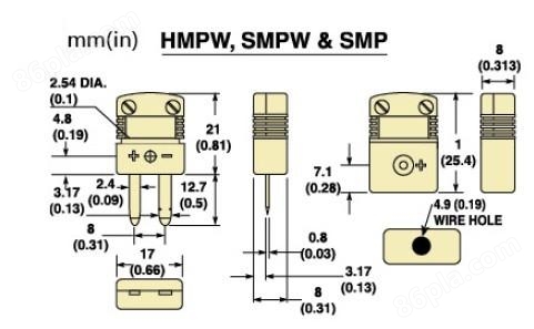 SMPW-(*)-M系列微小迷你型熱電偶插頭|SMPW-(*)-F系列微小迷你型熱電偶插座