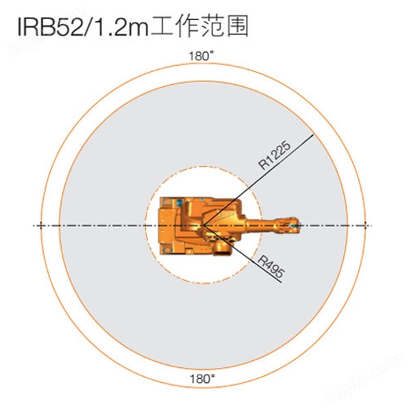ABB IRB 52-1.2m/1.45m 喷涂机器人运行轨迹图